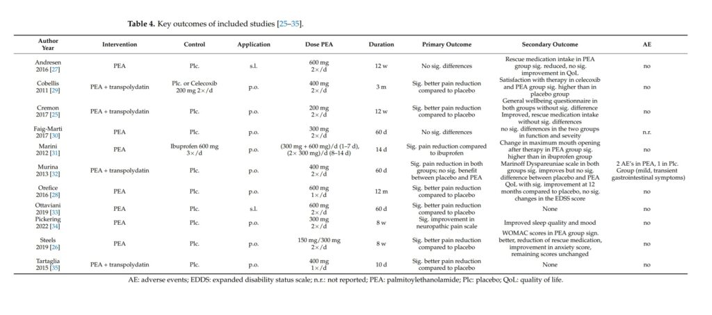 Zentrale Ergebnisse der inkludierten Studien